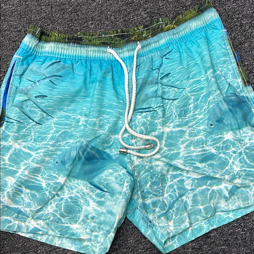 Oceanic Blue Swim Trunks